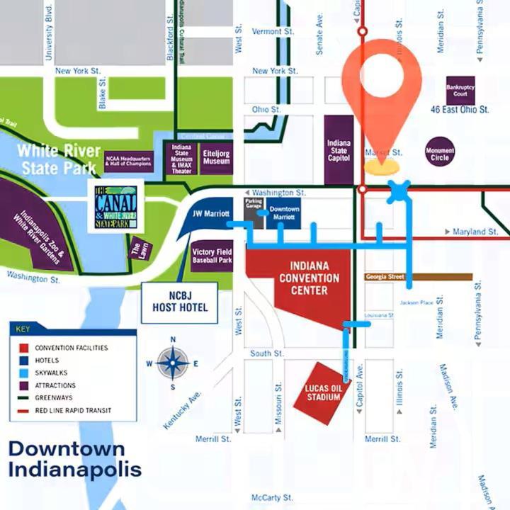 Free Parking! Downtown King Suite Lucas Oil- Conv Center Skywalk#1 Індіанаполіс Екстер'єр фото